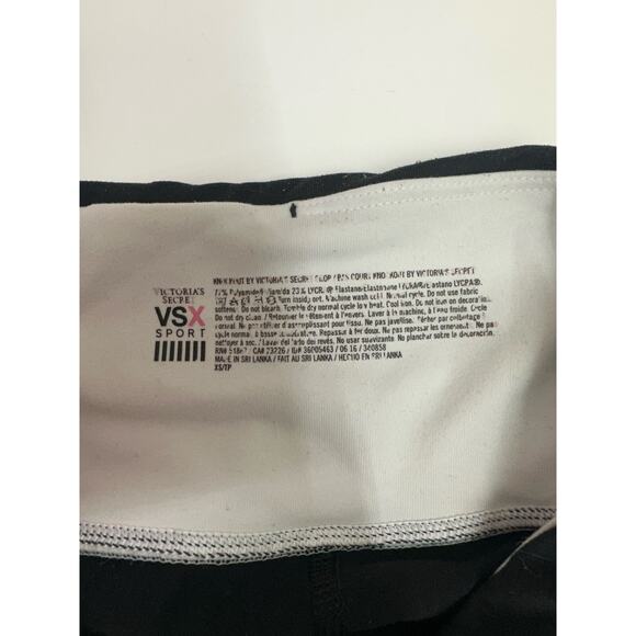 Victorias Secret Sport Womens Leggings Size XS Black Knockout Capri Logo - Picture 4 of 12